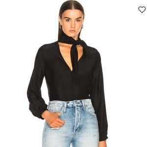 FRAME,  Open Scarf Silk Lwsh0554 Blouse